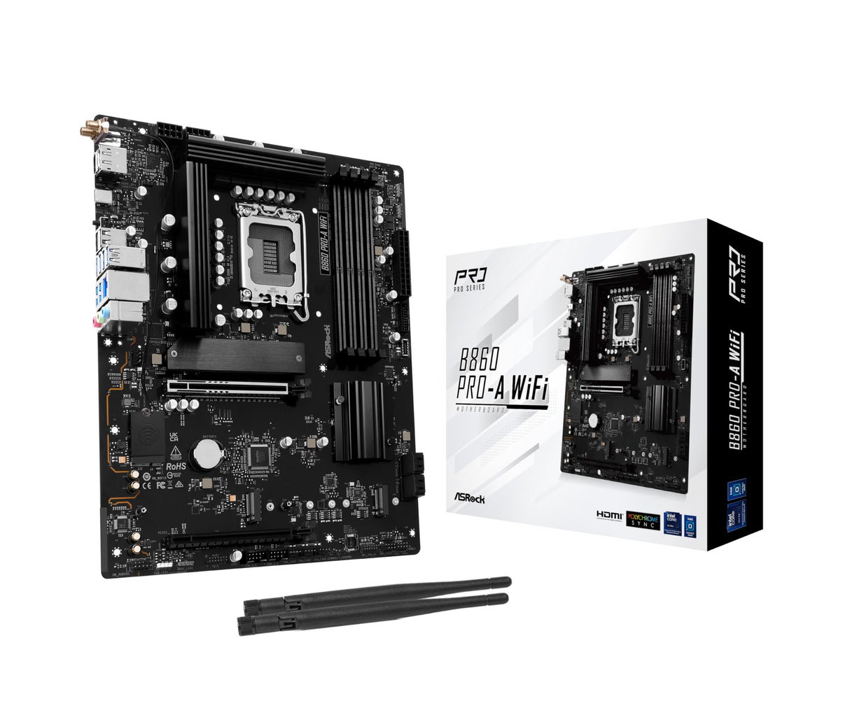 ASRock B860 Pro-A WiFi DDR5 Intel S1851 Retail (90-MXBRL-A0UAYZ)