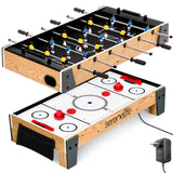 Serenelife Mesa de Hockey de Aire de 38”, Futbolin de 40”, 2 en 1, Giratoria, Ideal para el hogar, Salas de Juego, Arcades, Fiestas y reuniones Familiares