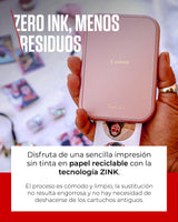Canon Zoemini 2 Kit de Impresión – Impresora Fotográfica Portátil y Compacta – Bluetooth 5.0 – Carga Rápida USB C Ideal para Viajes (Oro Rosa)