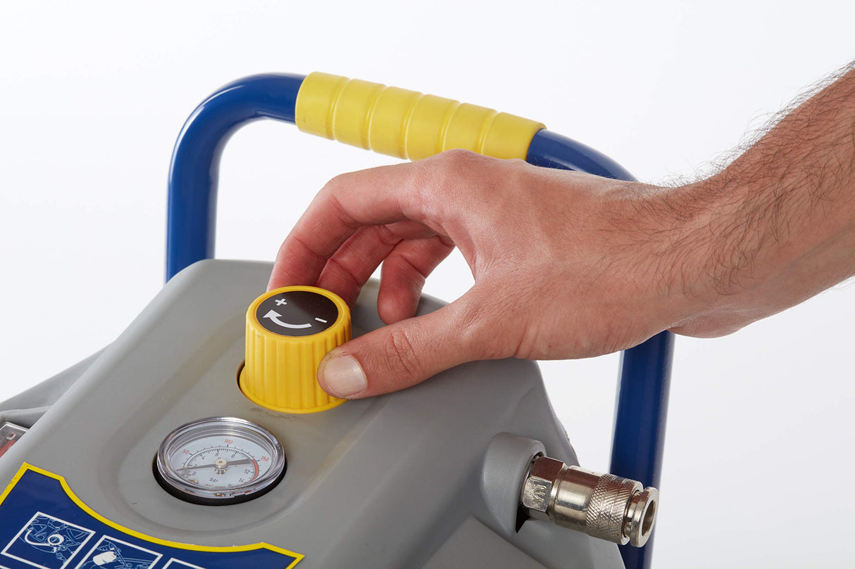 MICHELIN - Compresor de aire vertical MVX50/2 - Tanque de 50 litros - Sin aceite - Motor de 2 CV - Presión máxima 10 bar - Flujo de aire 220 l/min - 13,2 m³/h
