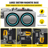 VEVOR Taladro Magnético 12000N Taladradora Magnético Profesional 1100W Taladro de Núcleo Magnético Taladradora Magnético Profesional Taladro Magnético con Conexión Al Cuello Base Magnética