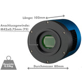 Explore Scientific Deep Sky Astro - Cámara a Color de 16 MP USB 3.0 con Sensor Panasonic CMOS y refrigeración Activa