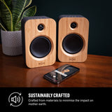 House of Marley Get Together Duo Altavoces de Estantería - Altavoces Activos Bluetooth con Entrada AUX, Compatibles con Tocadiscos y Vinilo, Alta Definición, Diseño Sostenible