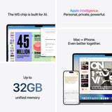 Apple MacBook Air de 15,3 Pulgadas con Chip M5: Pantalla Liquid Retina, CPU de 10 núcleos, GPU de 10 núcleos, 16 GB de Memoria unificada, 512GB de SSD, Wi-Fi 7,Teclado portugués; Azul Cielo