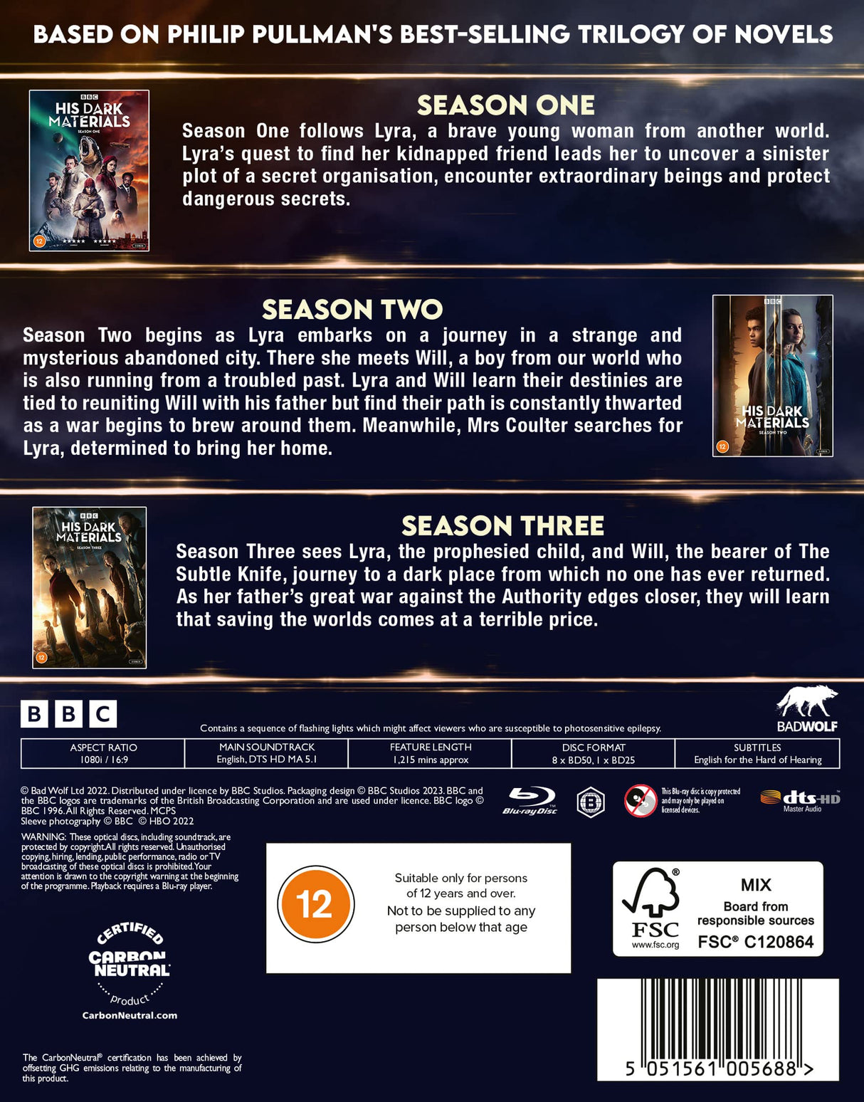 His Dark Materials Series 1-3 [Blu-ray]