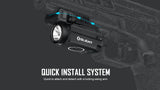 OLIGHT Baldr S Linterna Táctica 800Lm 130M 3 Modos con Luz Verde y Blanca Doble Interruptor Trasero Perfecta para Picatinny Rail y GLOCK Caza Defensa Utilizada (luz Blanca + luz Verde, Nergo)