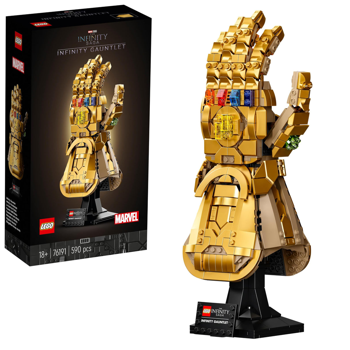 LEGO Marvel Guantelete del Infinito, Maqueta del Guante de Thanos de los Vengadores, Regalo para Hombres y Mujeres y Frans de Superhéroes, Set de Construcción para Adultos Coleccionable 76191