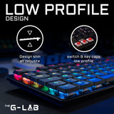 The G-Lab Clavier Gaming filaire Low PROFIL Switch Rouge - RGB - Logiciel de personnalisation - Design Slim et robuste