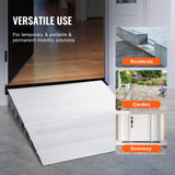 VEVOR Rampa de Umbral Altura de 15,2 cm Rampa de Aluminio para Bordillos Entrada, Capacidad de Carga de 362,8 kg, Rampa Modular Ajustable de Aluminio para Sillas de Ruedas, Scooters, Sillas Eléctricas