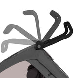 LIONELO Cama Remolque Infantil 2 en 1 para Bicicleta con función de Cochecito para 1 o 2 niños de 6 Meses a 6 años, Peso 2 x 22 kg, suspensión, Ruedas Grandes, Capota Impermeable