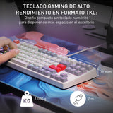 CHERRY XTRFY K4V2 TKL, Teclado Gaming con Cable sin Bloque Numérico, Disposición UK (QWERTY), Iluminación RGB Personalizable, Switches Mecánicos MX2A RED, Retro