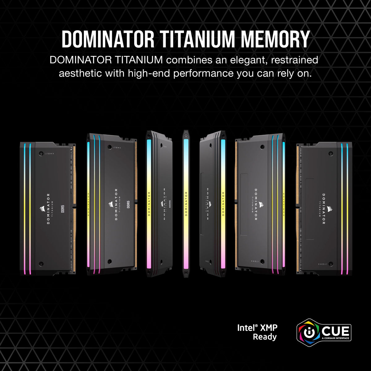 CORSAIR Dominator Titanium RGB DDR5 RAM 96GB (2x48GB) DDR5 6400MHz CL32 Intel XMP Memoria de Ordenador Compatible con iCUE - Negro (CMP96GX5M2B6400C32)