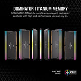 CORSAIR Dominator Titanium RGB DDR5 RAM 96GB (2x48GB) DDR5 6600MHz CL32 Intel XMP Memoria de Ordenador Compatible con iCUE - Negro (CMP96GX5M2B6600C32)
