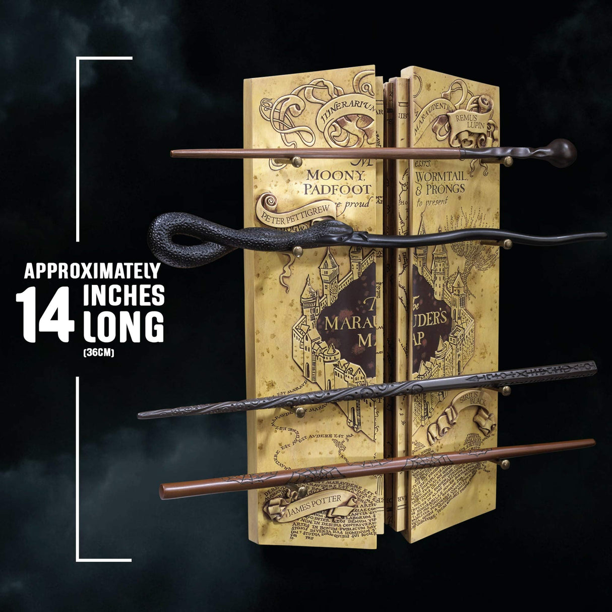 Varita Collecion The Merodeadores + Display 36 X 21 Cm De Harry Potter