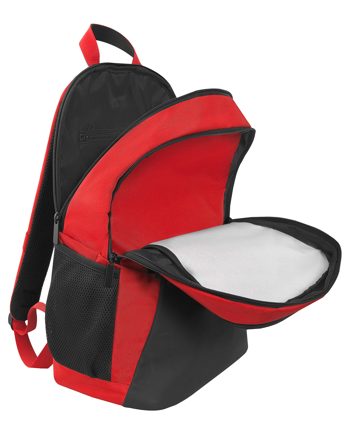 Ferrari – Mochila con carrito desmontable ajustable con asa y tirantes retráctiles, cremallera y bolsillo frontal con cremallera – Mochila escolar 36 x 23 x 47 cm, rojo, Talla única, Casual