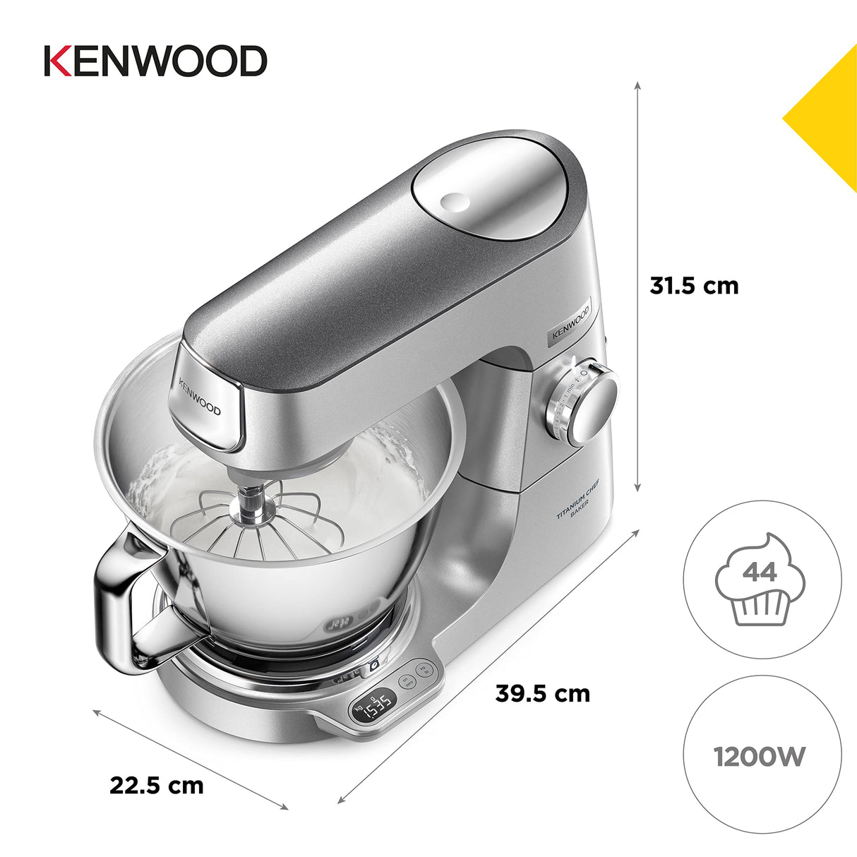 Kenwood Food Processor KVC85 004SI Kenwood004SI Kenwood 004SI Titanium Chef Baker silver (KVC85.004SI)