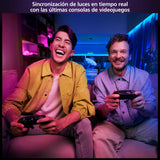 Philips Hue Play HDMI Sync Box 8K - Sincronizador de Luz Ambiente Con Videojuegos, Películas y Música - Hasta 10 Luces Led - Requiere Hue Bridge - Admite Dolby Vision HDR10+ - Controlable Con App
