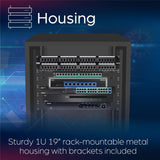 TRENDnet Interruptor de 8 Puertos 10G, 8 Puertos RJ-45 de 10 G, Capacidad de conmutación de 160 Gbps, Montaje en Rack de 10 Conexiones de Red Gigabit, protección de por Vida, Negro, TEG-S708