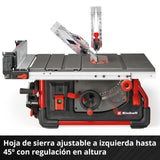 Einhell Professional Sierra circular de mesa con mesa deslizante TP-CC 10 T (2000 W, 85 mm de altura de corte, hoja de sierra Ø 254 mm, tope paralelo de montaje flexible, tope angular)
