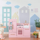 Rosa Cocina de Juguete de Madera de Teamson Kids Horno Niños TD-12302P
