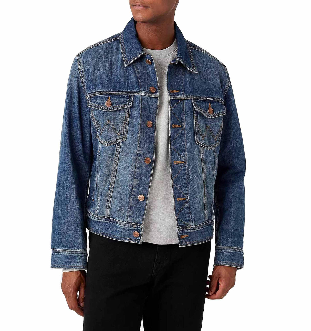 Wrangler Classic Jacket, Chaqueta Vaquera Hombre, Azul (Mid Stone 14V), XXX-Large