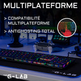 The G-Lab Clavier Gaming filaire Low PROFIL Switch Rouge - RGB - Logiciel de personnalisation - Design Slim et robuste