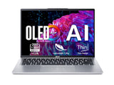 Acer Swift Go 14 SFG14-73 - Ordenador Portátil 14" 2.8K OLED (Intel Core Ultra 7 Processor 155U, 16GB RAM, 512GB SSD, Windows 11 Home) Plata - Teclado QWERTY Español