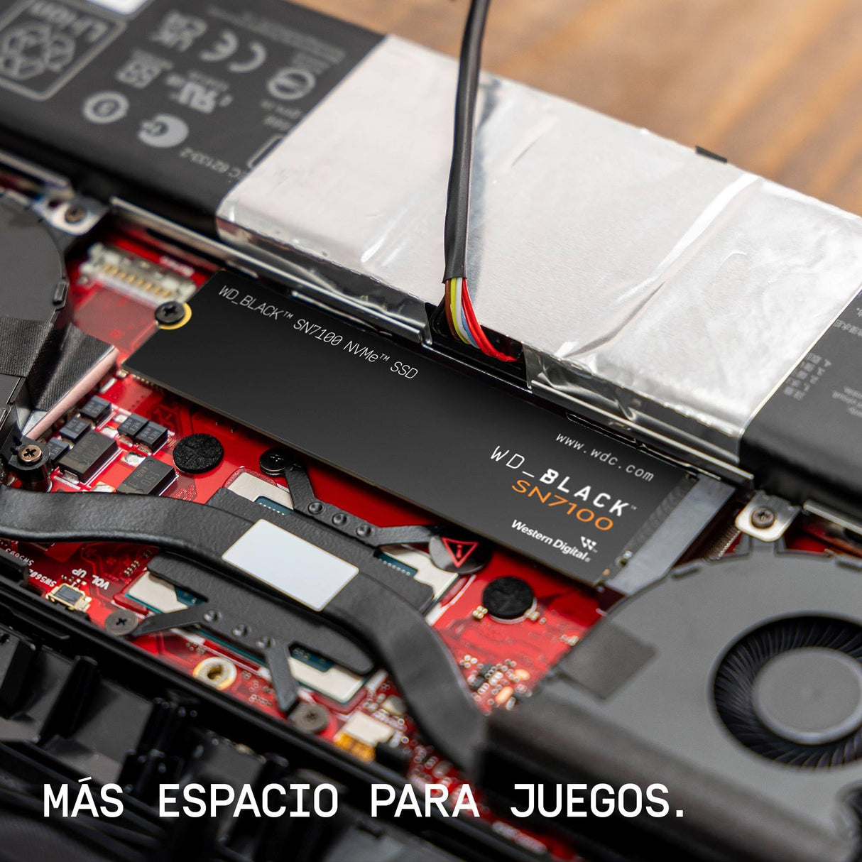 WD_Black SN7100 2TB NVMe SSD, M.2 2280, Velocidades hasta 7250 MB/s, Next Gen TLC 3D NAND, WD_Black Dashboard,para Ordenadores y Consolas portátiles
