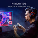 ASUS ROG Raikiri PRO - Mando con licencia oficial Xbox, pantalla OLED, conectividad triple, botones configurables, 4 botones traseros, joystick ajustable, ESS DAC, compatible con PC, Xbox y ROG Ally
