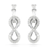 Swarovski Pendientes Hyperbola, Símbolo del infinito, Blancos, Baño de rodio