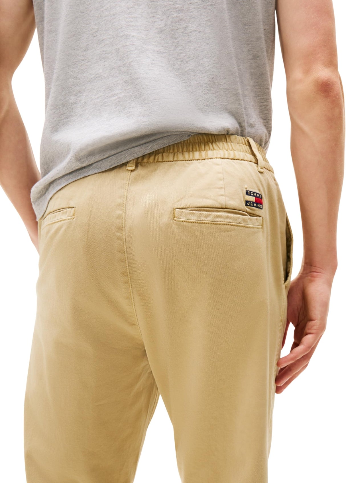 Tommy Jeans Pantalón de tela Hombre Isaac Twill Casual pierna ancha, Beige (Relic Tan), XXL