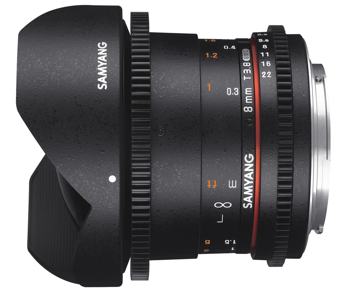 Samyang Objetivo V-DSLR T 8 mm 3,8/UMC Fish-Eye CS II para Sony A, Color Negro