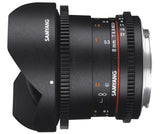 Samyang Objetivo V-DSLR T 8 mm 3,8/UMC Fish-Eye CS II para Sony A, Color Negro