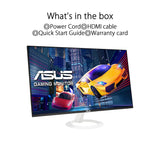 ASUS VZ27EHF-W Eye Care Monitor Gaming 27 pulgadas (IPS, Full HD, sin marcos, 100 Hz, sincronización adaptativa, 1 ms MPRT, HDMI, luz azul baja, sin parpadeos, montaje en pared)