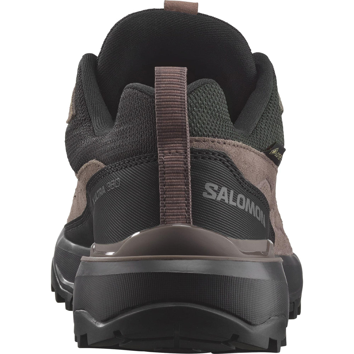 Salomon X ULTRA 360 LEATHER GORE-TEX, Zapatos de senderismo para Mujer, Cognac Peppercorn Black, 40 EU