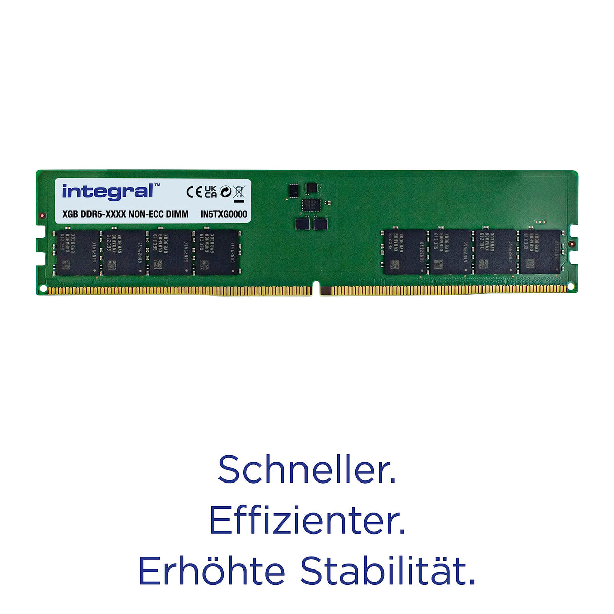 Integral 64GB Kit (2x32GB) DDR5 RAM 4800MHz DIMM Módulo de memoria para PC de escritorio