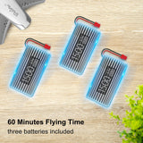 Loolinn | Dron Cuadricóptero con Cámara HD para Niños como Regalo- Tecnología de Posicionamiento de Flujo Óptico, Vuelo Estable, 60 Minutos de Tiempo de Vuelo, Tres Baterías (Regalo para los Niños)