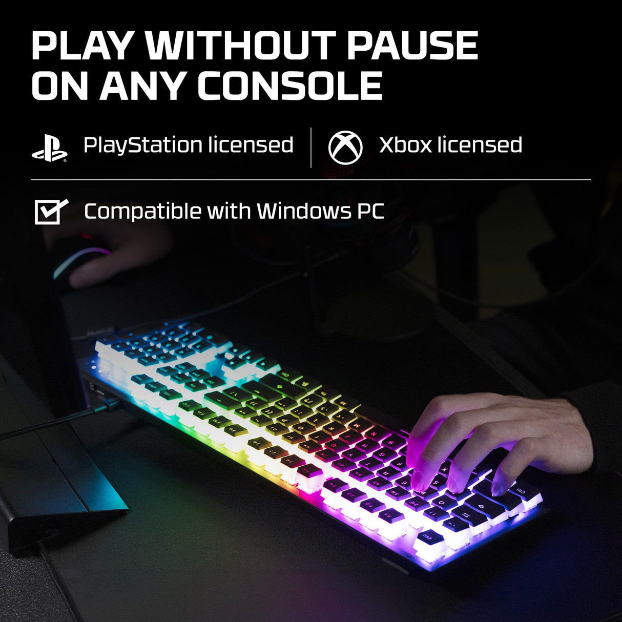 HyperX Alloy Origins – Teclado mecánico para videojuegos, Teclas HyperX Blue Mecánicas, Compacto, Portátil, Carcasa de aluminio duradera, Personalización avanzada, Software HyperX NGENUITY US Layout