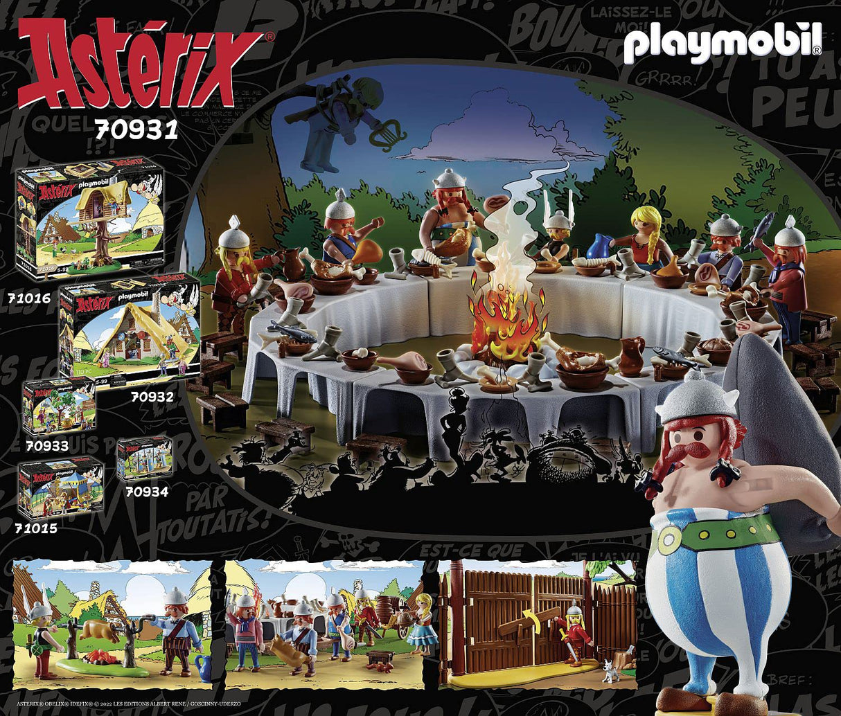 PLAYMOBIL 70931 Asterix Banquete de la Aldea, Juguetes para niños a Partir de 5 años, Multicolor