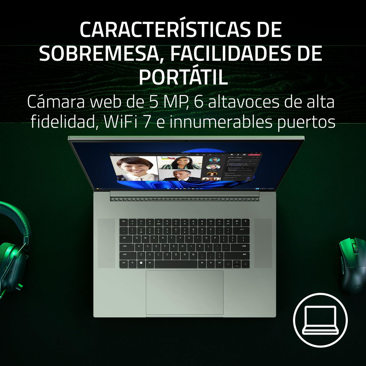 Razer Blade 18 (2024) - Portátil Gaming de 18 Pulgadas Mini-LED - Nvidia Geforce RTX4070 - Intel Core i9-14900HX - Pantalla 18" QHD+ 300Hz - Snap Tap (32 GB DDR5, 2TB SSD) Teclado Español | Mercury