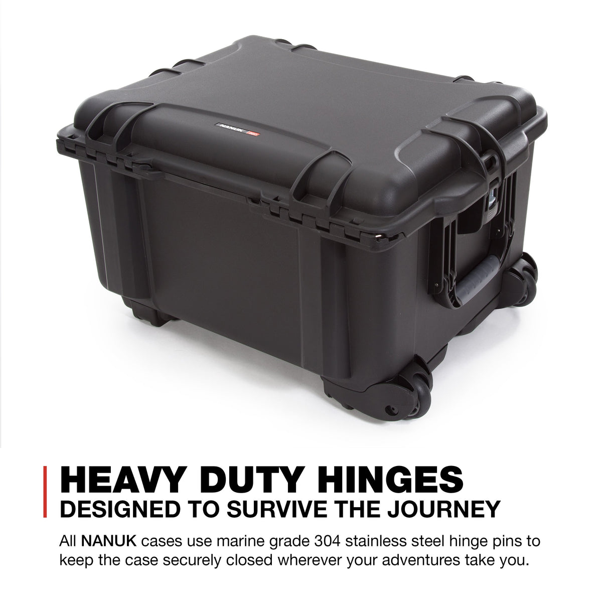 Plasticase, Inc. Nanuk 960 Funda rígida Impermeable vacía con Ruedas and Gewatteerde Divider - Negro