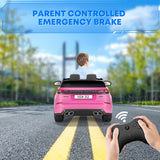 Coche eléctrico para niños, Land Rover con Licencia, 12 V, con Mando a Distancia, música, educación temprana, USB, TF, Mp3, Coche eléctrico para niños a Partir de 3 años (Rosa)