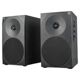 Woxter Dynamic Line 410 BT –Altavoces estéreo 2.0 150W de Potencia,Bluetooth, Madera, Woofer de 4 Pulgadas, 2 Tweeter, 3.5 mm, RCA, Control Volumen, Agudos, Graves, Bookself Speakers, Color Negro