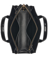 DKNY Avril Small Satchel Crossbody, 100% PVC con Forro De La PU Mujeres, Logotipo Negro y Negro