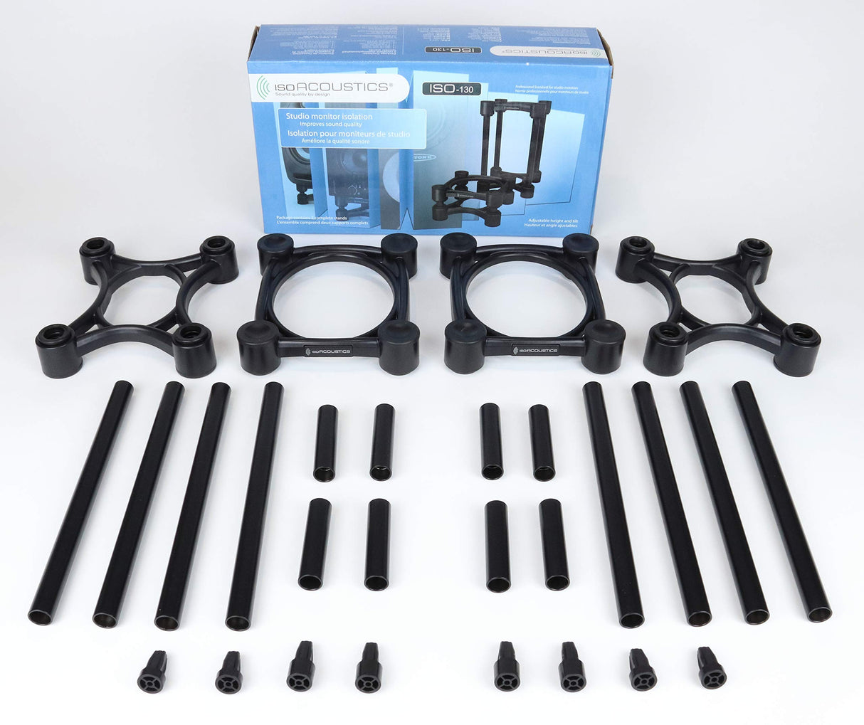 IsoAcoustics ISO-Stand Series Speaker Isolation Stands with Height & Tilt Adjustment: Iso-130 (13 x 15.2 cm) Pair