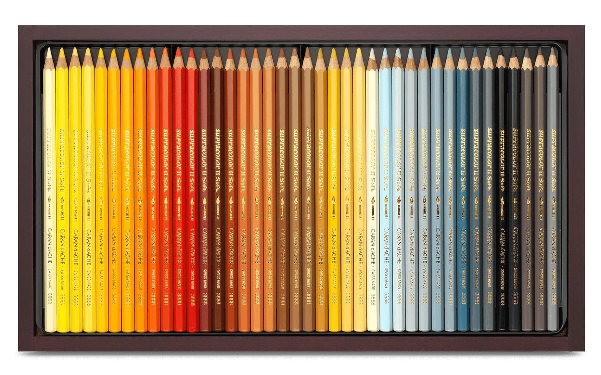 Caran D'ache Supracolor 120 lápices de colores en estuche de madera Multi