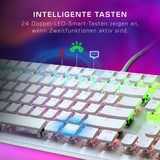 Roccat Vulcan II MAX - Tastatur para Juegos Blanco, Interruptor Rojo Lineal, diseño alemán