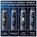 Oral-B iO 9N Cepillo de Dientes Eléctrico Negro con Mango Recargable, 2 Cabezales y Estuche Cargador de Viaje, 7 Modos De Cepillado Incluso Blanqueamiento Dental, Sensor De Presión, Diseñado por Braun