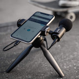 Shure MV88+ Micrófono de Condensador Kit de vídeo estéreo Digital para Apple y Android, con Cable, con trípode Manfrotto PIXI, Abrazadera para teléfono, Soporte y Cables iOS y USB-C