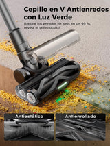 Proscenic P16 Aspiradora sin Cable 55Kpa/550W/65Mins, Aspiradora Escoba Vertical con Tubo Plegable, Cepillo Anti-Enredo y Pantalla Táctile LED para Suelo/Alfombra/Pelos de Mascotas